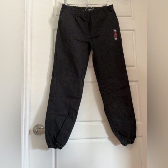 Boys Black Elastic Waist Jogger Pants with Cuffed Ankles - Comfy & Stylish! - Picture 1 of 2